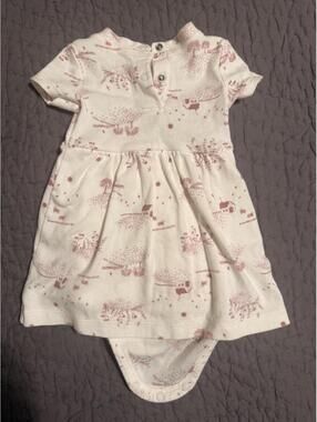 Carter's Kid's White and Pink Dress